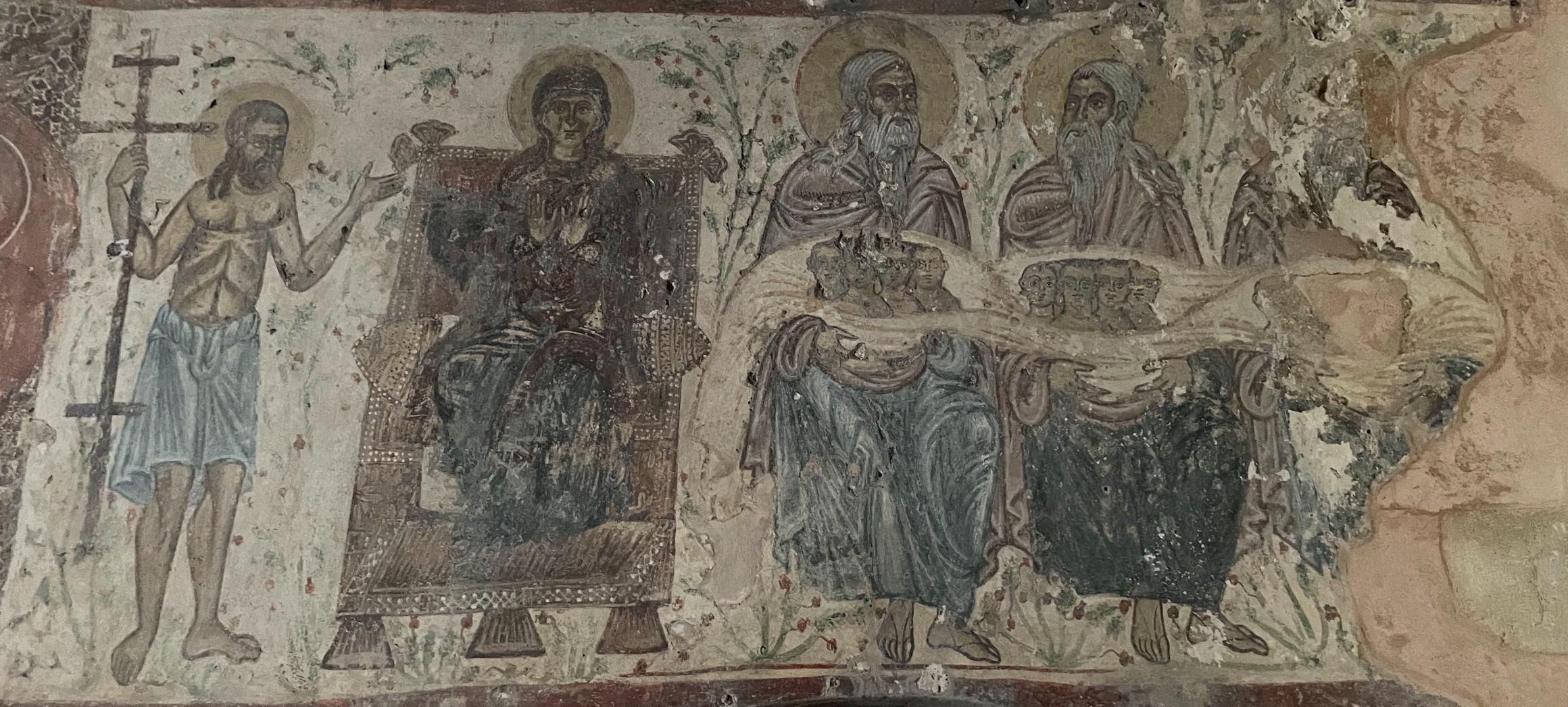 Fresk Łono Abrahama - Kościół Świętego Jana Chrzciciela, Deliana, Kreta Fresk Łono Abrahama - Kościół Świętego Jana Chrzciciela, Deliana, Kreta