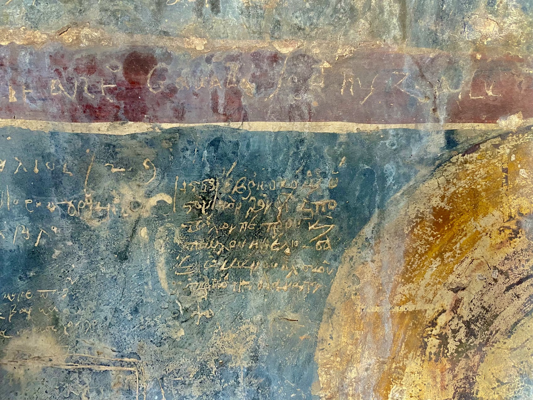 Graffiti greckie na tynku — wpis nr 27 z corpus (1553), Manuel Skoutariotis Graffiti greckie na tynku — wpis nr 27 z corpus (1553), Manuel Skoutariotis